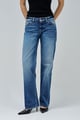 Low Rise Straight Jeans Blue color