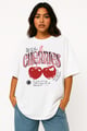 Cherries Oversized T-Shirt White color