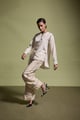 Contrast Piping Pant off White Off White color