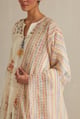 Multi Colored Cotton Chanderi Dupatta White color
