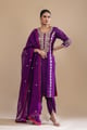 Kasturi Sparsh Kurta Dhoti Set Purple color