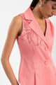 There She Rose Vest Pink color