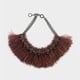 Sekon Feather Necklace Brown color