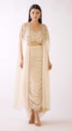 Ivory Embroidered Cape Set Ivory color