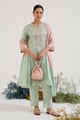 Mint Lotus Dupatta Pink color