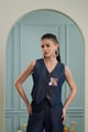 Kitty Koo Top Denim Solid color