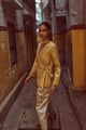 Shimmer Wrap Top Gold color