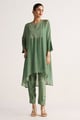 Comfrey Green Bemberg Silk Co-Ord Set Comfrey Green color