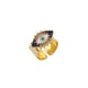 Evil Eye Adjustable Ring - Gold Gold color