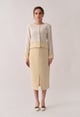 Classic Chic Tweed Skirt White color
