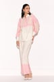 Como Ombre Co-Ord Set White/Pink color
