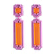 Venetian Quadrate Earring Orange color