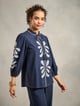 Margot Applique Top Blue Blue color