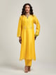 Embroidered Yoke Kurta and Pant Yellow color