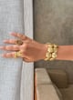 Mirage Stackable Shell Bracelets (Set of 2) Gold color