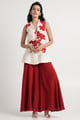 Kubra - Princess-Fit Peplum Top White color