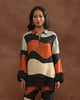 River Orange Top Black/Orange/Beige color