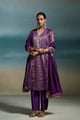 Chahak Chanderi Purple Kurta Sets Purple color