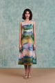 Prism Co-Linen Panelled Dress - Saphed - Image 1