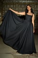 Black Flare Gown Black color