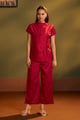 Garnate Co-Ord Set Red color