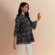 Blue Embroidered Schiffli Tiered Top Blue color