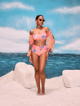 Mallika Bikini Bustier & Bottom Set Peach color