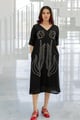 Shadow Tulips Dress Black color