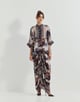 Black Poncho with Skirt Black color