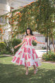 Silvia Dress White/Pink White/Pink color