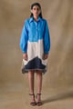 Washed Shirt Dress Denim Blue color