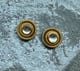 Polki Dot Stud Earrings Gold color