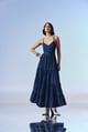 Deep Indigo Tiered Denim Maxi Dress - quietBOLD - Image 1
