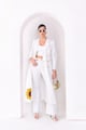 Zoa Trench Dress with Pants White color