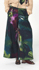 Multicolor Abstract Printed Wide-Leg Cotton Twill Trousers - ART LOV AFFAIR - Image 1