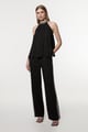Hand Embellished Cady Halter Neck Blouse Black color
