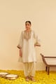 Ayra - Short Chauga with Salwar Daisy Ivory color