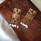 Samkon Ethnic Gold Earrings Gold/Pink color