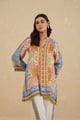 Abstract Print Matching Set Beige/Blue color