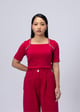 Square Cut Top Raspberry Pink color