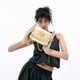 Jena Mini Studded Crossbody Bag Metallic Gold color