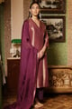 Imperial Purple Woven Salwar Suit Purple color