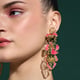 Orchid Earrings Fuschia color