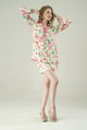 Meadow Muse Muslin Coord Set with Tassel Ties Ivory/Pink color