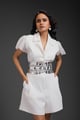 White Playsuit with Belt White color