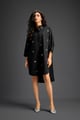 Balck Oversized Shirt Dress with Butterfly Motifs Black color