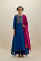 Cotton Dupatta with Embroidery Pink color