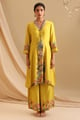 Yellow Aarani Embellished Dhoti Set Yellow color