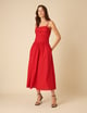 Felicity Midi Dress Red color