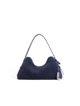 Velena - Ladies Suede Leather Baguette Bag Navy color
